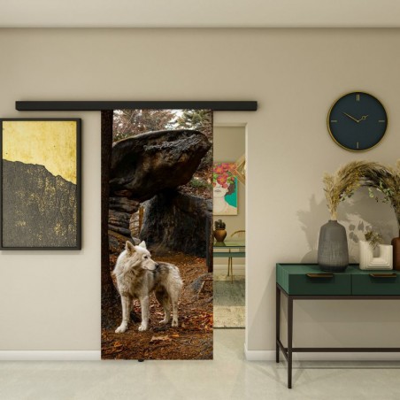 Glasschiebetür BLACK-LINE - Fotoprint Model 239
