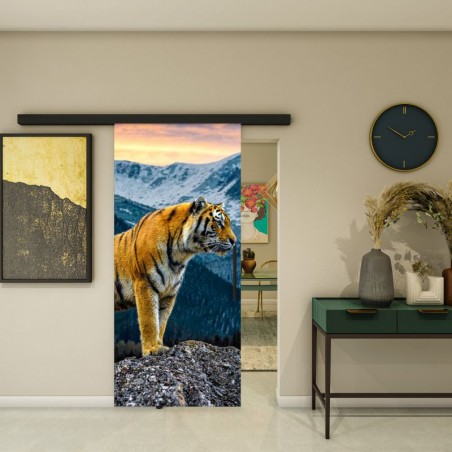 Glasschiebetür BLACK-LINE - Fotoprint Model 244