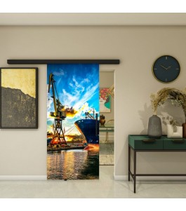 Glasschiebetür BLACK-LINE - Fotoprint Model 262