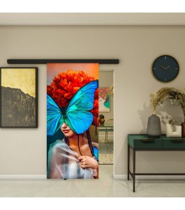 Glasschiebetür BLACK-LINE - Fotoprint Model 272