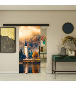 Glasschiebetür BLACK-LINE - Fotoprint Model 278