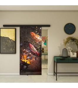 Glasschiebetür BLACK-LINE - Fotoprint Model 287