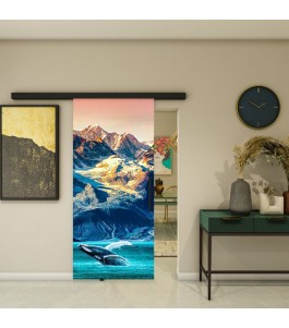 Glasschiebetür BLACK-LINE - Fotoprint Model 290