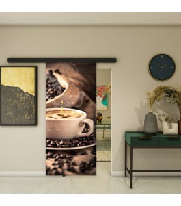 Glasschiebetür BLACK-LINE - Fotoprint Model 313