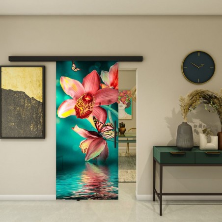 Glasschiebetür BLACK-LINE - Fotoprint Model 317