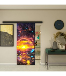 Glasschiebetür BLACK-LINE - Fotoprint Model 325