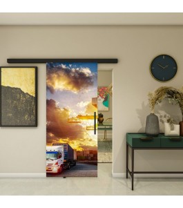 Glasschiebetür BLACK-LINE - Fotoprint Model 328