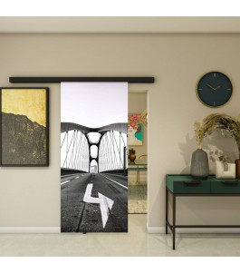 Glasschiebetür BLACK-LINE - Fotoprint Model 330