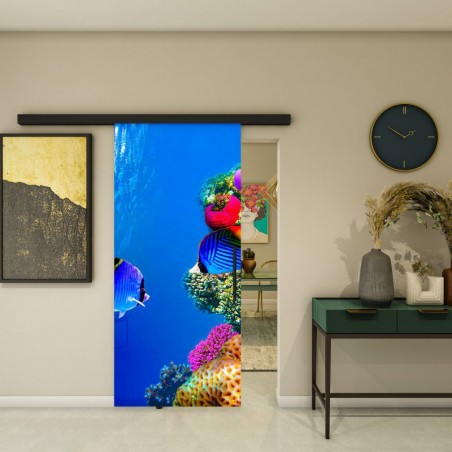 Glasschiebetür BLACK-LINE - Fotoprint Model 332