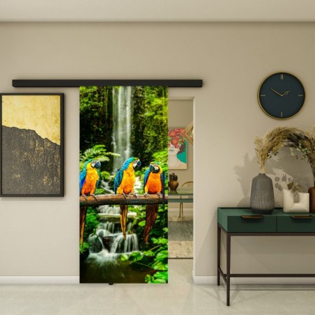 Glasschiebetür BLACK-LINE - Fotoprint Model 338