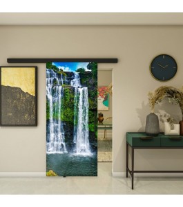 Glasschiebetür BLACK-LINE - Fotoprint Model 339