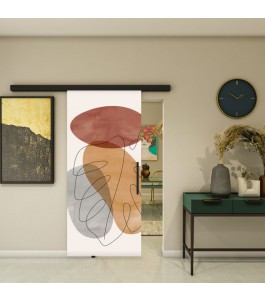 Glasschiebetür BLACK-LINE - Fotoprint Model 345