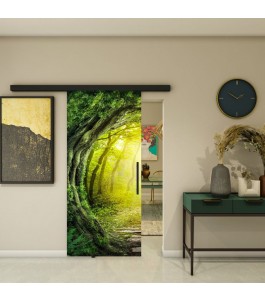 Glasschiebetür BLACK-LINE - Fotoprint Model 348