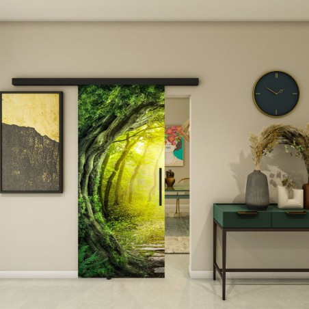 Glasschiebetür BLACK-LINE - Fotoprint Model 348