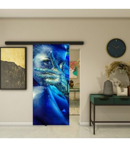 Glasschiebetür BLACK-LINE - Fotoprint Model 351