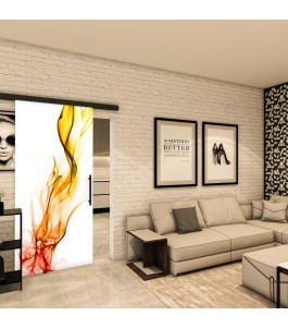 Glasschiebetür BLACK-LINE - Fotoprint Model 2