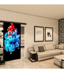 Glasschiebetür BLACK-LINE - Fotoprint Model 3