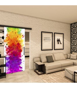 Glasschiebetür BLACK-LINE - Fotoprint Model 17