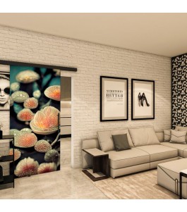 Glasschiebetür BLACK-LINE - Fotoprint Model 51