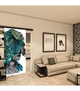 Glasschiebetür BLACK-LINE - Fotoprint Model 80
