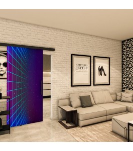 Glasschiebetür BLACK-LINE - Fotoprint Model 90