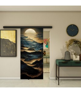 Glasschiebetür BLACK-LINE - Fotoprint Model 133
