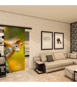 Glasschiebetür BLACK-LINE - Fotoprint Model 237