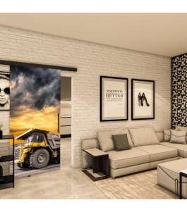 Glasschiebetür BLACK-LINE - Fotoprint Model 260