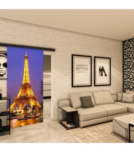 Glasschiebetür BLACK-LINE - Fotoprint Model 298