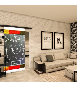 Glasschiebetür BLACK-LINE - Fotoprint Model 327