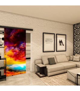 Glasschiebetür BLACK-LINE - Fotoprint Model 340