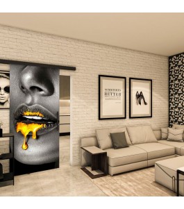 Glasschiebetür BLACK-LINE - Fotoprint Model 352