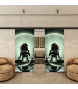 Glasschiebetür BLACK-LINE - Fotoprint Model 38