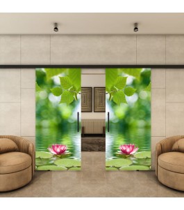 Glasschiebetür BLACK-LINE - Fotoprint Model 42
