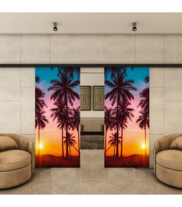 Glasschiebetür BLACK-LINE - Fotoprint Model 63