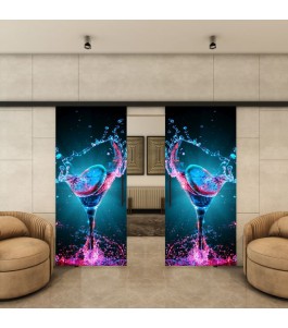 Glasschiebetür BLACK-LINE - Fotoprint Model 112