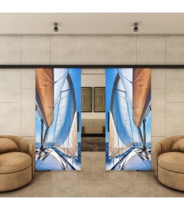Glasschiebetür BLACK-LINE - Fotoprint Model 137