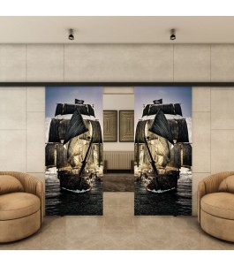Glasschiebetür BLACK-LINE - Fotoprint Model 140