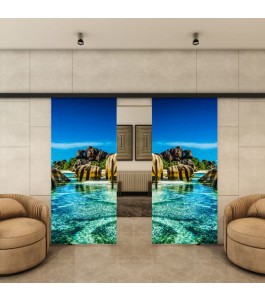 Glasschiebetür BLACK-LINE - Fotoprint Model 168