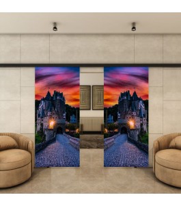 Glasschiebetür BLACK-LINE - Fotoprint Model 174