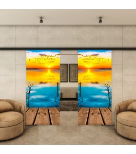 Glasschiebetür BLACK-LINE - Fotoprint Model 178