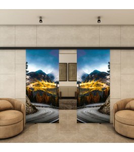 Glasschiebetür BLACK-LINE - Fotoprint Model 200
