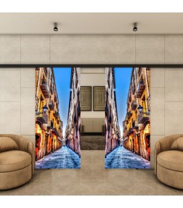 Glasschiebetür BLACK-LINE - Fotoprint Model 208