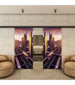 Glasschiebetür BLACK-LINE - Fotoprint Model 213