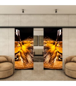 Glasschiebetür BLACK-LINE - Fotoprint Model 218