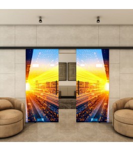 Glasschiebetür BLACK-LINE - Fotoprint Model 220