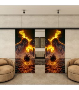 Glasschiebetür BLACK-LINE - Fotoprint Model 225