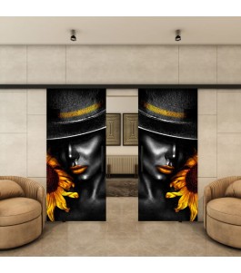 Glasschiebetür BLACK-LINE - Fotoprint Model 270