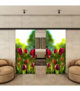 Glasschiebetür BLACK-LINE - Fotoprint Model 282