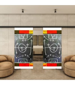 Glasschiebetür BLACK-LINE - Fotoprint Model 327